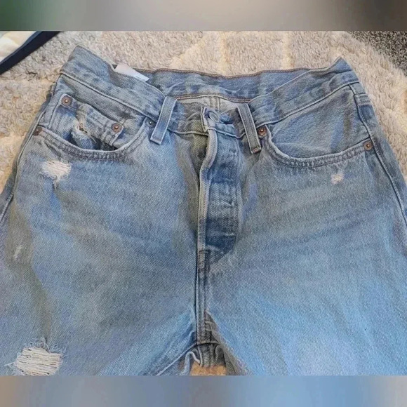 Levi's |501 Cropped Jean in Athens Break pc9-36200-0187 W27xW26 - Picture 11 of 13